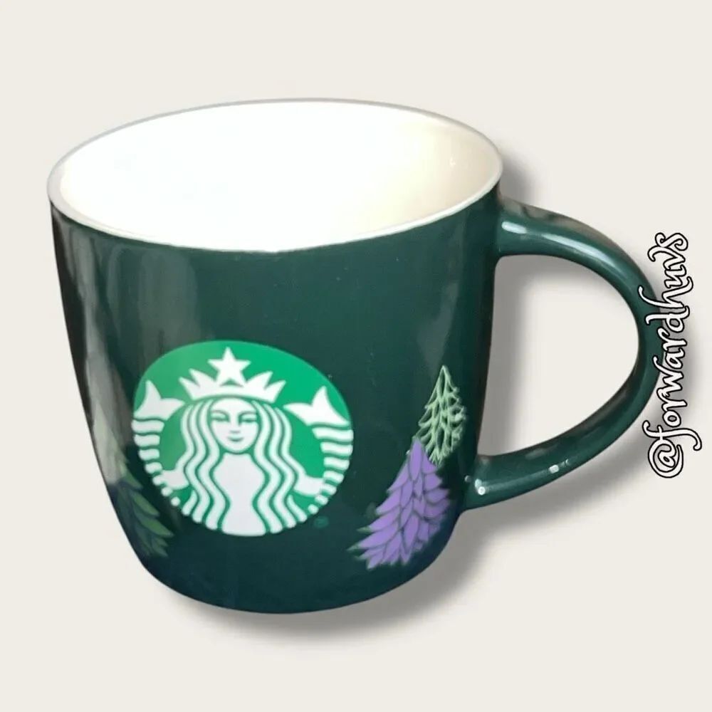 18 oz Starbucks Dark Green Ceramic Mug